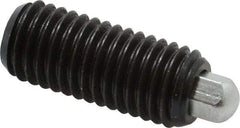 Vlier - 5/8-11, 1-1/2" Thread Length, 5/16" Plunger Projection, Steel Threaded Spring Plunger - 5/16 (Hex)" Max Plunger Diam, 1-1/2" Plunger Length, 3.5 Lb Init End Force, 10.5 Lb Final End Force, 5/16" Hex - Makers Industrial Supply