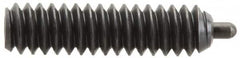 Vlier - 6-32, 17/32" Thread Length, 1/16" Plunger Projection, Steel Threaded Spring Plunger - 0.044 - 0.045" Max Plunger Diam, 17/32" Plunger Length, 1 Lb Init End Force, 1.6 Lb Final End Force, 0.063" Hex - Makers Industrial Supply