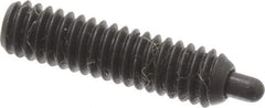 Vlier - 8-32, 5/8" Thread Length, 3/32" Plunger Projection, Steel Threaded Spring Plunger - 0.069 - 0.07" Max Plunger Diam, 5/8" Plunger Length, 2.7 Lb Init End Force, 7.3 Lb Final End Force, 0.063" Hex - Makers Industrial Supply