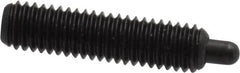 Vlier - 10-32, 3/4" Thread Length, 1/8" Plunger Projection, Steel Threaded Spring Plunger - 0.091 - 0.092" Max Plunger Diam, 3/4" Plunger Length, 2.9 Lb Init End Force, 11.1 Lb Final End Force, 0.063" Hex - Makers Industrial Supply