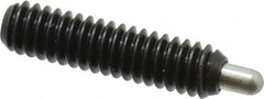 Vlier - 1/4-20, 1" Thread Length, 3/16" Plunger Projection, Steel Threaded Spring Plunger - 0.117 - 0.118" Max Plunger Diam, 1" Plunger Length, 1 Lb Init End Force, 4 Lb Final End Force, 0.079" Hex - Makers Industrial Supply