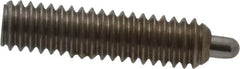 Vlier - 8-32, 5/8" Thread Length, 3/32" Plunger Projection, Stainless Steel Threaded Spring Plunger - 0.069 - 0.07" Max Plunger Diam, 5/8" Plunger Length, 0.7 Lb Init End Force, 2.3 Lb Final End Force, 0.063" Hex - Makers Industrial Supply