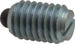 Vlier - 1/2-13, 3/4" Thread Length, 0.151" Plunger Projection, Steel Threaded Spring Plunger - 1/4" Max Plunger Diam, 0.75" Plunger Length, 5 Lb Init End Force, 28 Lb Final End Force - Makers Industrial Supply