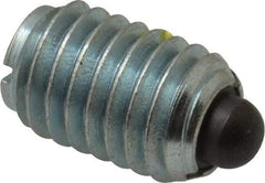 Vlier - 1/2-13, 3/4" Thread Length, 0.151" Plunger Projection, Steel Threaded Spring Plunger - 1/4" Max Plunger Diam, 0.75" Plunger Length, 5 Lb Init End Force, 28 Lb Final End Force - Makers Industrial Supply