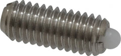 Vlier - 10-32, 0.468" Thread Length, 0.065" Plunger Projection, Stainless Steel Threaded Spring Plunger - Makers Industrial Supply