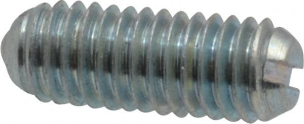 Vlier - 10-32, 0.094" Ball Diam, 0.513" Body Length, 0.025" Max Ball Reach, Threaded Ball Plunger - Steel Body, Steel Ball, 0.5 Lb Initial End Force, 1.5 Lb Final End Force - Makers Industrial Supply