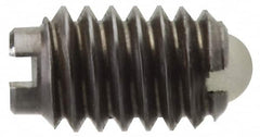 Gibraltar - 6-40, 0.078" Ball Diam, 0.312" Body Length, 0.023" Max Ball Reach, Threaded Ball Plunger - Steel Body, Nylon Ball, 0.5 Lb Initial End Force, 1 Lb Final End Force - Makers Industrial Supply