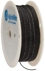 Alpha Wire - 22 AWG, 1 Strand, 305 m OAL, Tinned Copper Hook Up Wire - Black PVC Jacket, 0.057" Diam - Makers Industrial Supply