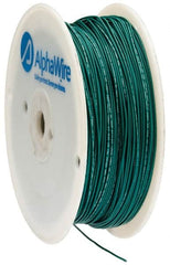 Alpha Wire - 22 AWG, 1 Strand, 305 m OAL, Tinned Copper Hook Up Wire - Green PVC Jacket, 0.057" Diam - Makers Industrial Supply