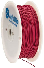 Alpha Wire - 22 AWG, 1 Strand, 305 m OAL, Tinned Copper Hook Up Wire - Red PVC Jacket, 0.057" Diam - Makers Industrial Supply