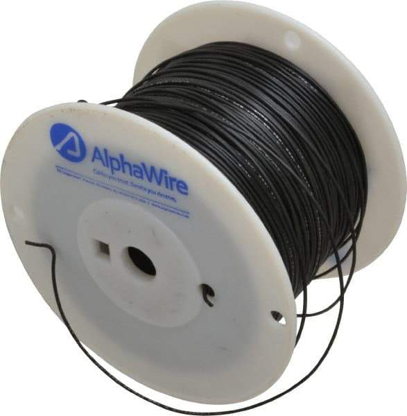 Alpha Wire - 20 AWG, 10 Strand, 305 m OAL, Tinned Copper Hook Up Wire - Black PVC Jacket, 0.069" Diam - Makers Industrial Supply