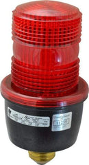 Federal Signal Corp - 120 VAC, 4X NEMA Rated, Strobe Tube, Red, Low Profile Mini Strobe Light - 65 to 95 Flashes per min, 3-1/8 Inch Diameter, 6.1 Inch High, IP66 Ingress Rating, Screw Mount - Makers Industrial Supply