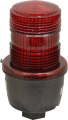 Federal Signal Corp - 120 VAC, 4X NEMA Rated, Strobe Tube, Red, Low Profile Mini Strobe Light - 65 to 95 Flashes per min, 1/2 Inch Pipe, 3-1/8 Inch Diameter, 5.7 Inch High, IP66 Ingress Rating, Pipe Mount - Makers Industrial Supply