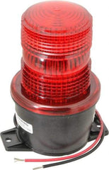 Federal Signal Corp - 12 to 48 VDC, 4X NEMA Rated, Strobe Tube, Red, Low Profile Mini Strobe Light - 65 to 95 Flashes per min, 3-1/8 Inch Diameter, 5.1 Inch High, IP66 Ingress Rating, T Mount - Makers Industrial Supply