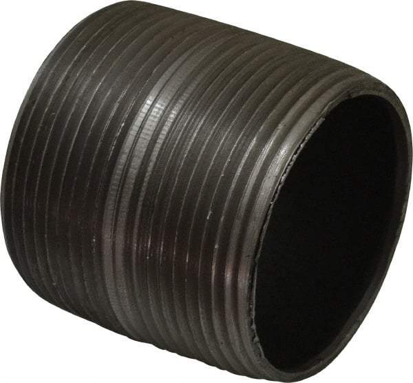 B&K Mueller - Schedule 40, 2-1/2" Diam x 2-1/2" Long Steel Black Pipe Nipple - Threaded - Makers Industrial Supply