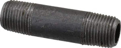 Value Collection - Schedule 40, 1/8" Diam x 1-1/2" Long Steel Black Pipe Nipple - Threaded - Makers Industrial Supply