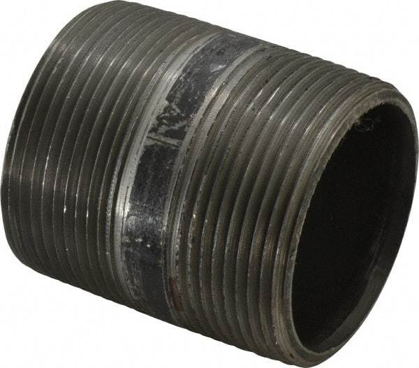 B&K Mueller - Schedule 40, 2-1/2" Diam x 3" Long Steel Black Pipe Nipple - Threaded - Makers Industrial Supply