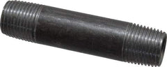 Value Collection - Schedule 40, 1/2" Diam x 3-1/2" Long Steel Black Pipe Nipple - Threaded - Makers Industrial Supply