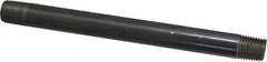 Value Collection - Schedule 40, 1/4" Diam x 6" Long Steel Black Pipe Nipple - Threaded - Makers Industrial Supply