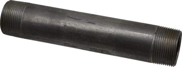 B&K Mueller - Schedule 40, 1-1/4" Diam x 8" Long Steel Black Pipe Nipple - Threaded - Makers Industrial Supply