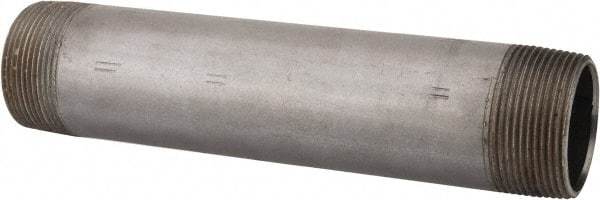 B&K Mueller - Schedule 40, 1-1/2" Diam x 8" Long Steel Black Pipe Nipple - Threaded - Makers Industrial Supply