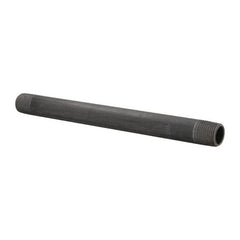 B&K Mueller - Schedule 40, 1/2" Diam x 9" Long Steel Black Pipe Nipple - Threaded - Makers Industrial Supply