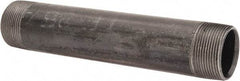 B&K Mueller - Schedule 40, 1-1/2" Diam x 9" Long Steel Black Pipe Nipple - Threaded - Makers Industrial Supply