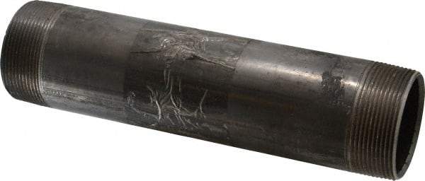 B&K Mueller - Schedule 40, 2" Diam x 9" Long Steel Black Pipe Nipple - Threaded - Makers Industrial Supply