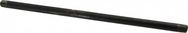 B&K Mueller - Schedule 40, 1/8" Diam x 10" Long Steel Black Pipe Nipple - Threaded - Makers Industrial Supply