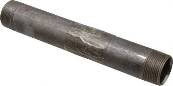 B&K Mueller - Schedule 40, 1-1/4" Diam x 10" Long Steel Black Pipe Nipple - Threaded - Makers Industrial Supply