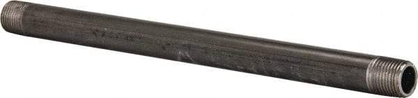 B&K Mueller - Schedule 40, 1/2" Diam x 11" Long Steel Black Pipe Nipple - Threaded - Makers Industrial Supply