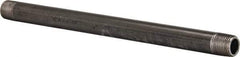 B&K Mueller - Schedule 40, 1/2" Diam x 11" Long Steel Black Pipe Nipple - Threaded - Makers Industrial Supply