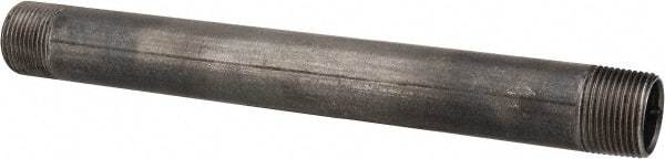 B&K Mueller - Schedule 40, 1" Diam x 11" Long Steel Black Pipe Nipple - Threaded - Makers Industrial Supply