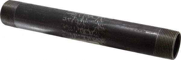 B&K Mueller - Schedule 40, 1-1/4" Diam x 11" Long Steel Black Pipe Nipple - Threaded - Makers Industrial Supply