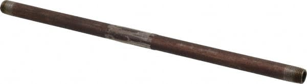 B&K Mueller - Schedule 40, 1/4" Diam x 12" Long Steel Black Pipe Nipple - Threaded - Makers Industrial Supply