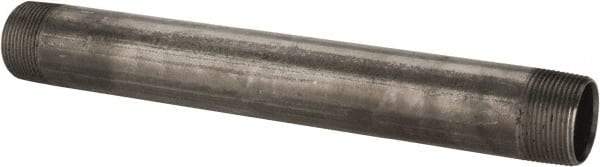 B&K Mueller - Schedule 40, 1-1/4" Diam x 12" Long Steel Black Pipe Nipple - Threaded - Makers Industrial Supply