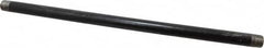 B&K Mueller - Schedule 40, 1/2" Diam x 18" Long Steel Black Pipe Nipple - Threaded - Makers Industrial Supply