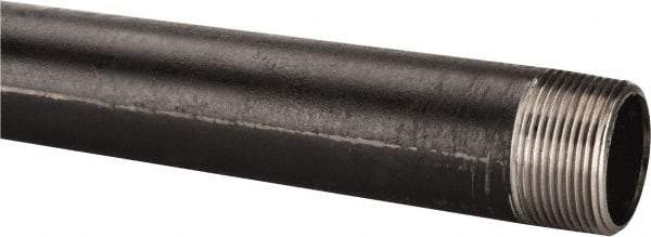 B&K Mueller - Schedule 40, 1-1/4" Diam x 36" Long Steel Black Pipe Nipple - Threaded - Makers Industrial Supply