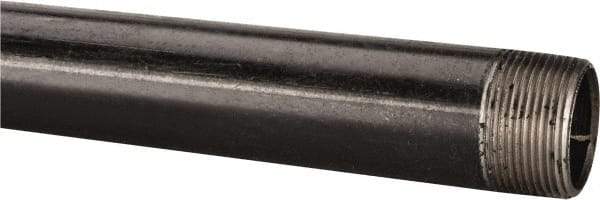 B&K Mueller - Schedule 40, 1-1/4" Diam x 72" Long Steel Black Pipe Nipple - Threaded - Makers Industrial Supply