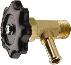 Parker - Hose I.D. x MNPTF End Connection Brass Truck Valve - 2-3/4" OAL, 5/8 x 3/8" Pipe - Makers Industrial Supply