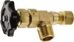 Parker - MNPTF x Tube (NTA) End Connection Brass Truck Valve - 3.58" OAL, 1/2" Pipe - Makers Industrial Supply