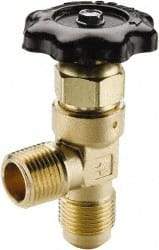 Parker - MNPTF x Flare End Connection Brass Truck Valve - 3.6" OAL, 1/2 x 5/8" Pipe - Makers Industrial Supply