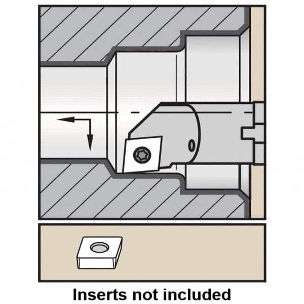 Kennametal - 40mm Min Bore Diam, 300mm OAL, 32mm Shank Diam, A-SCLC Indexable Boring Bar - CC.. Insert, Screw Holding Method - Makers Industrial Supply