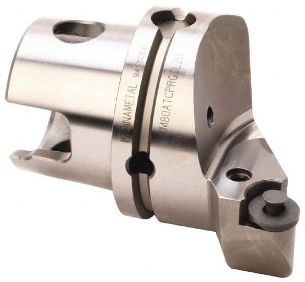 Kennametal - Left Hand Cut, Size KM80, RC.. 2006M0 Insert Compatiblity, Internal Modular Turning & Profiling Cutting Unit Head - 53mm Ctr to Cutting Edge, 70mm Head Length, Through Coolant, Series Kenlever - Makers Industrial Supply