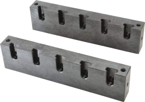 Snap Jaws - 8" Wide x 2-1/2" High x 1-1/4" Thick, Flat/No Step Vise Jaw - Soft, Steel, Fixed Jaw, Compatible with 6" Vises - Makers Industrial Supply