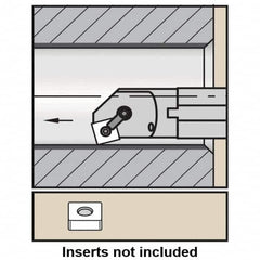 Kennametal - 50mm Min Bore Diam, 300mm OAL, 40mm Shank Diam, A-MSKN Indexable Boring Bar - SN.. Insert, Screw or Clamp Holding Method - Makers Industrial Supply