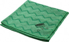 Rubbermaid - Dry Microfiber Wipes - 16" x 16" Sheet Size, Green - Makers Industrial Supply