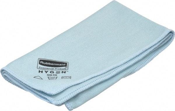 Rubbermaid - Dry Microfiber Wipes - 16" x 16" Sheet Size, Blue - Makers Industrial Supply