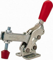 De-Sta-Co - 600 Lb Holding Capacity, Vertical Handle, Manual Hold Down Toggle Clamp - 66° Handle Movement, 75° Bar Opening, U-Bar, Flanged Base, Electro-Plated Zinc, Carbon Steel - Makers Industrial Supply