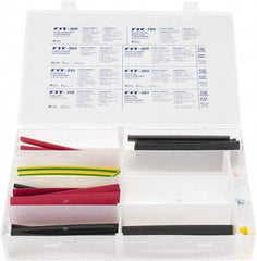 Alpha Wire - 112 Piece, Heat Shrink Electrical Tubing Kit - FEP, Nylon, PVC, PVDF and XLPO - Makers Industrial Supply